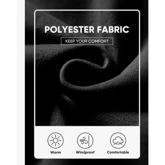 Plain Black  Pullover Hoodie Poly Blend Loose Fit Drawstrings Size Medium - Picture 6 of 6